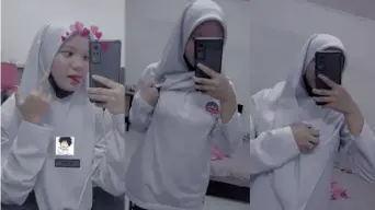 Daun Masih Muda Hijab Pap Toket Menonjolnya Video by HQporner