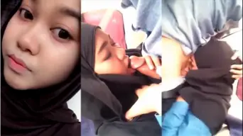 Sepongan Enak Pacar Hijab BBW di Mobil Video by HQporner