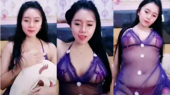 Mitha Lingerie Ungu Sexy Live Hot Video by Kompoz